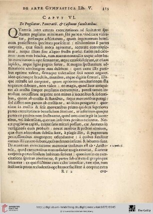 Caput. VI.: De Pugilatus, Pancratii, & Caestuum facultatibus