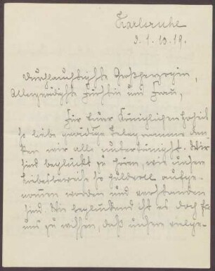 Schreiben von Emilie Göler von Ravensburg an Großherzogin Luise; Erinnerungen an Treffen mit der Großherzogin auf der Insel Mainau
