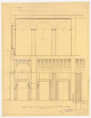 Nationalbank für Deutschland, Berlin: Vestibül: Teilschnitt 1:25