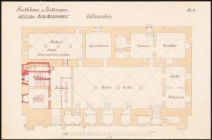 Rathaus, Göttingen: Grundriss KG 1:100