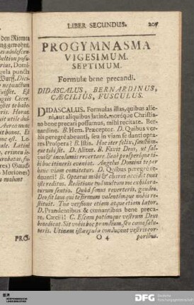 Progymnasma Vigesimum. Septimum. Formulæ bene precandi.