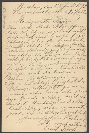 Brief an B. Schott's Söhne : 15.07.1895