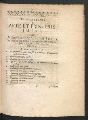 Caput I. De significatione Vocabuli Juris ...