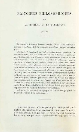 Principes philosophiques sur la matière et le mouvement
