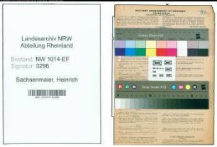 Entnazifizierung Heinrich Sachsenmaier , geb. 29.05.1903 (Kaufmann)