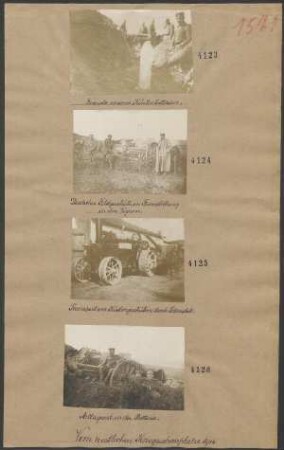 Deutsches Feldgeschütz in Feuerstellung in den Vogesen