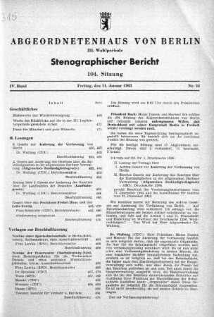 Nr. 24 (104), 11. Januar 1963