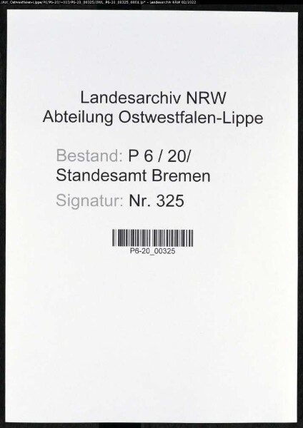Heiratsregister Standesamt Bremen