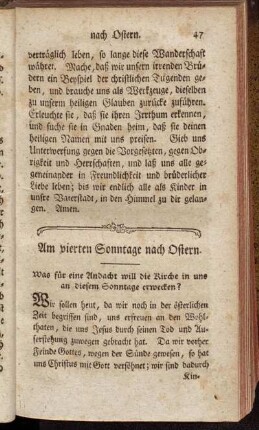 Am vierten Sonntage nach Ostern.