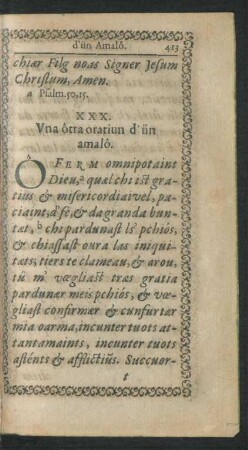 XXX. Una otra oratiun d' ün amalo.