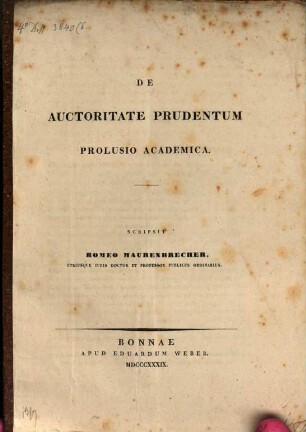 De auctoritate prudentum