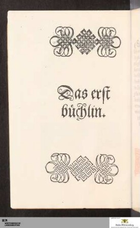 Das erst büchlin