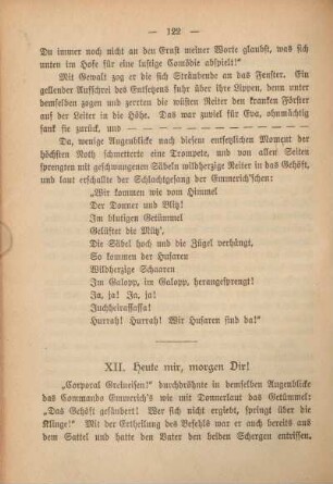 XII. Heute mir, moren Dir!