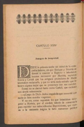 Capítulo XXIV - Amagos de tempestad