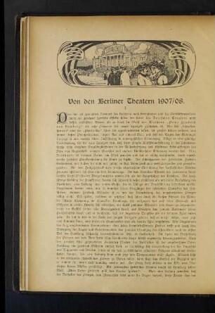 Von den Berliner Theatern 1907/08