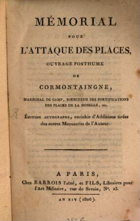 Mémorial pour l'Attaque des Places