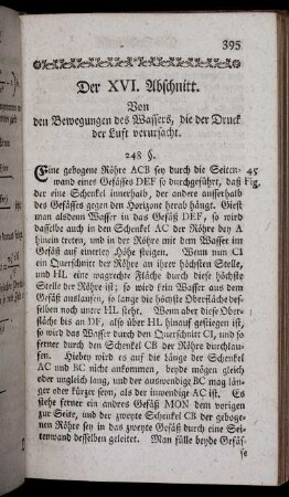 Der XVI. Abschnitt.