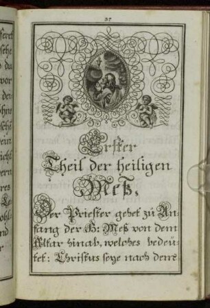 Erster Theil der heiligen Meß.