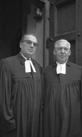 Ruhestand für Pfarrer Rudolf Löffler von der Christuskirche und 25jähriges Dienstjubiläum für Pfarrer Willy Ratzel von der Christuskirche.