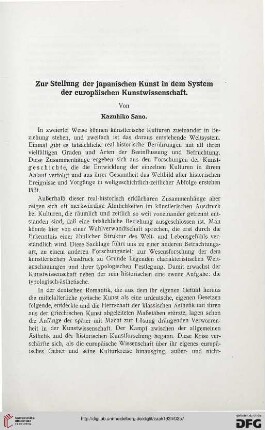 28: Zur Stellung der japanischen Kunst in dem System der europäischen Kunstwissenschaft