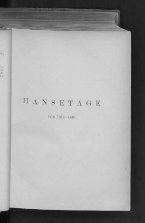 Hansetage von 1391--1400.