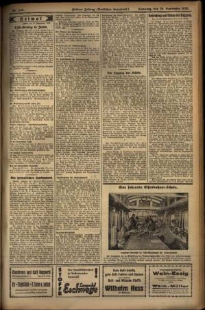 Zweite Ausgabe vom Samstag, den 28. September 1929.