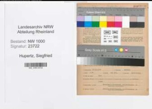 Entnazifizierung Siegfried Hupertz, geb. 18.12.1903 (Verw.Gehilfe)