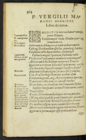 P. Vergilii Maronis Aeneidos Liber decimus.