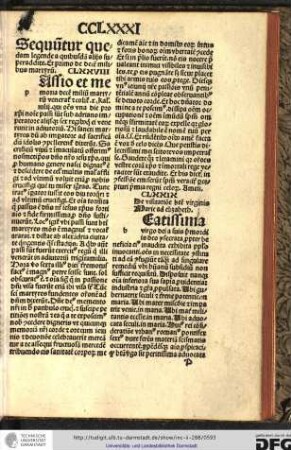 Sequuntur quedam legende a quibusdam aliis superaddite, et primo de decem milibus martyrum.