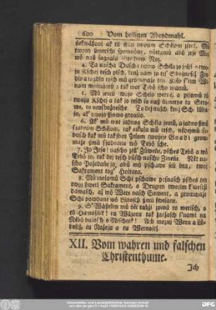 XII. Vom wahren und falschen Christenthume.