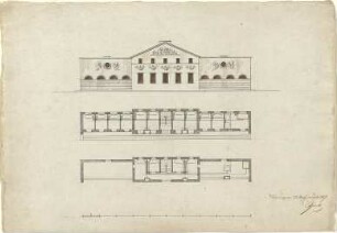 Speeth, Peter; Badehaus - Grundrisse, Ansicht