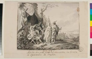 Achill übergibt Briseis den Herolden des Agamemnon