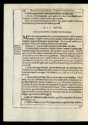 Cap. XCVII. Media praecedentia Scripturae meditationem.