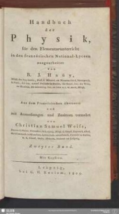 Bd. 2: Anfangsgründe der Physik