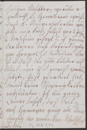 Brief von Malwida von Meysenbug an Unbekannt