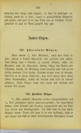 Zucker-Bögen