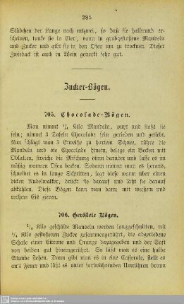 Zucker-Bögen