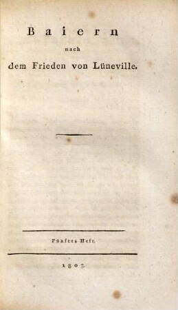 Baiern nach dem Frieden von Lüneville, 5
