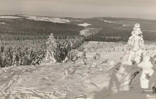 Erzgebirge. Blick vom Kahleberg nach Schellerhau (nach Nordwest)
