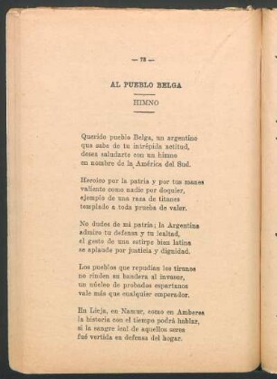 Al pueblo belga : Himno