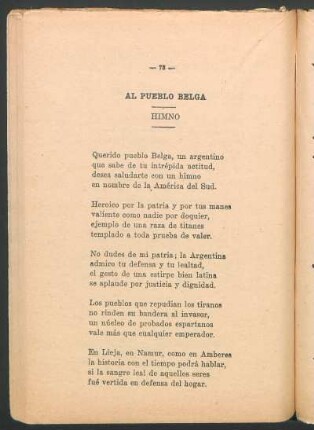 Al pueblo belga : Himno