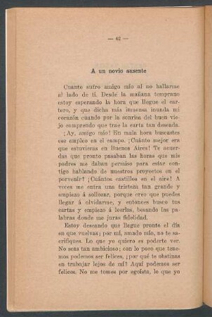 A un novio ausente