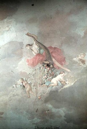 Flora mit Füllhorn und Putten