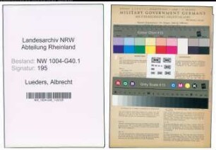 Entnazifizierung Albrecht Lueders , geb. 28.07.1899 (Amtsgerichtsrat)