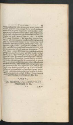 Caput VI. De Remediis, Seu Directione Passionum In Se.