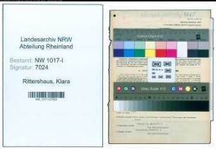 Entnazifizierung Klara Rittershaus , geb. 04.10.1901 ()