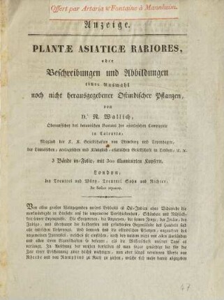 Plantæ Asiaticæ Rariores