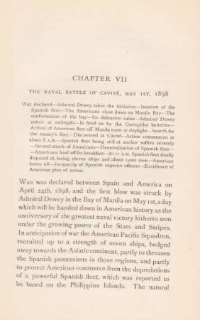 Chapter VII. The naval battle of Cavité, May Ist, 1898