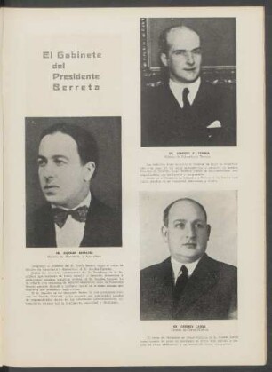 El Gabinete del Presidente Berreta