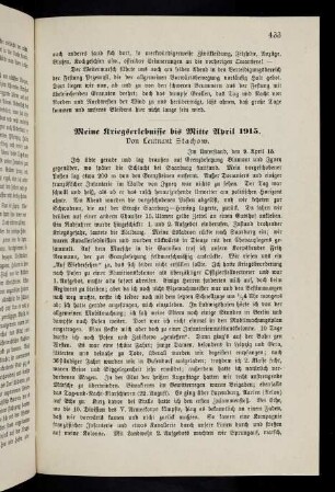 433-435, Meine Kriegserlebnisse bis Mitte April 1915
